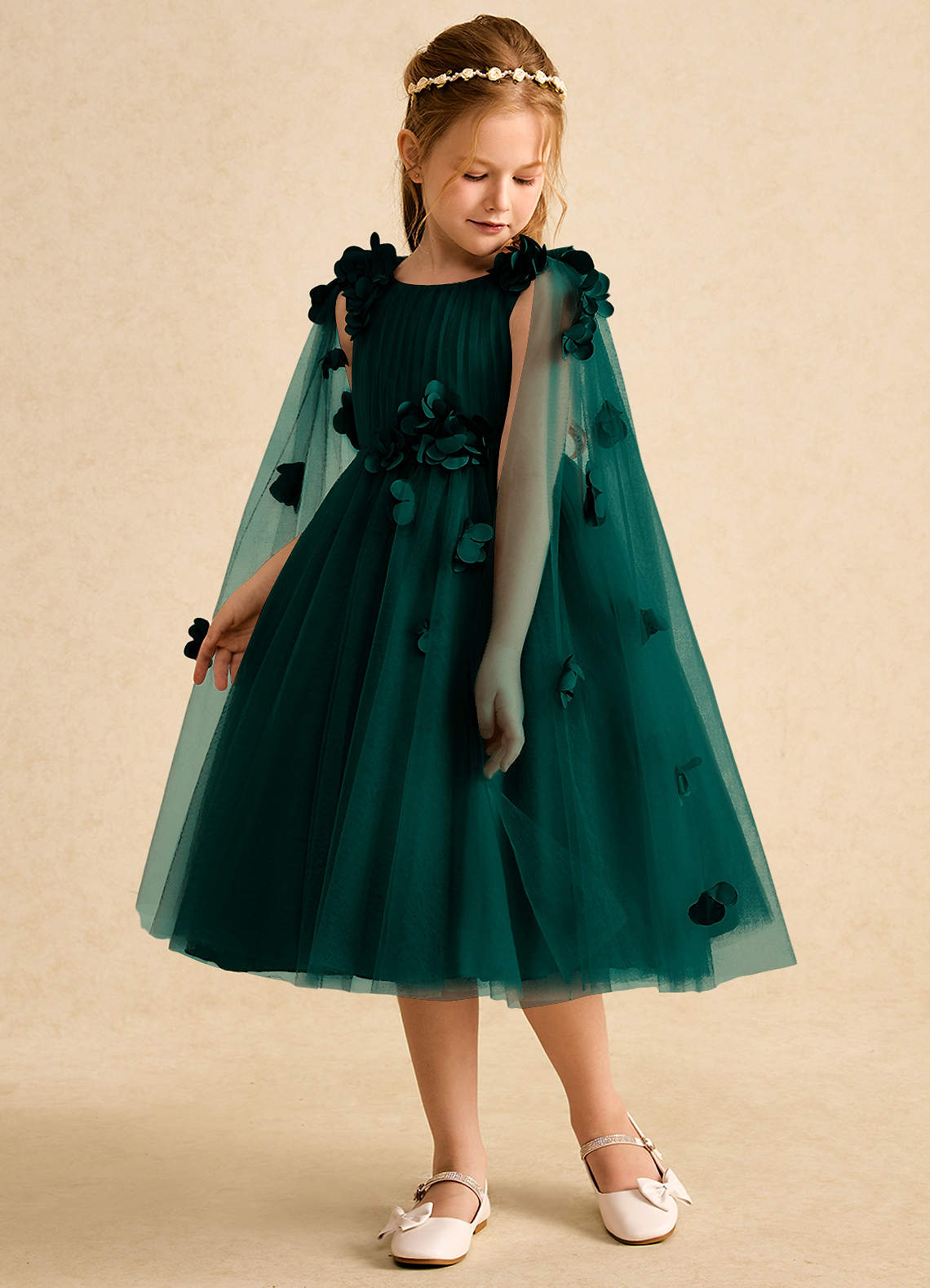Azazie Staria Pine Ball-Gown Ruched Tulle Dress | Azazie