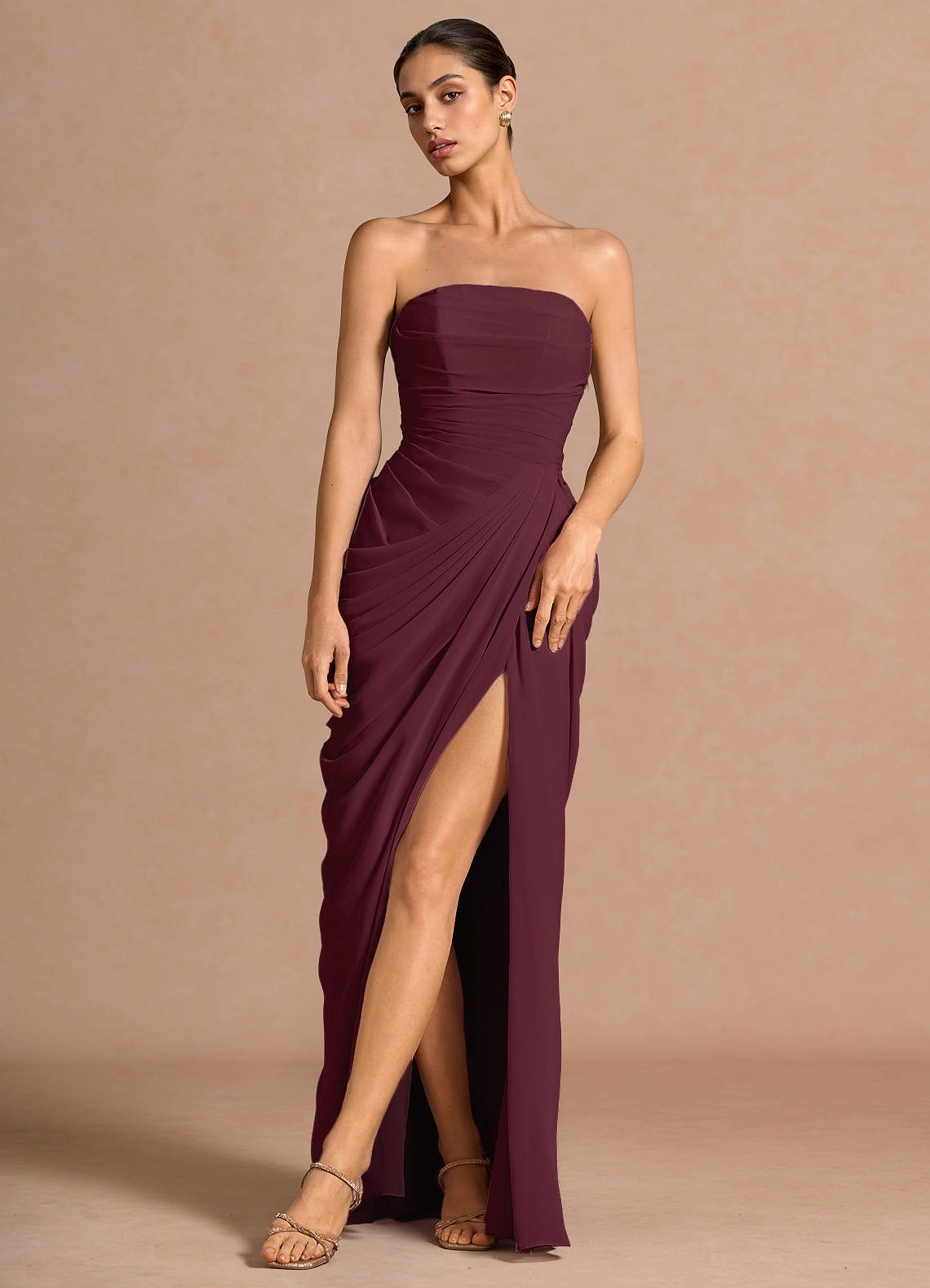 Kaavia Wine Maxi Dress image2
