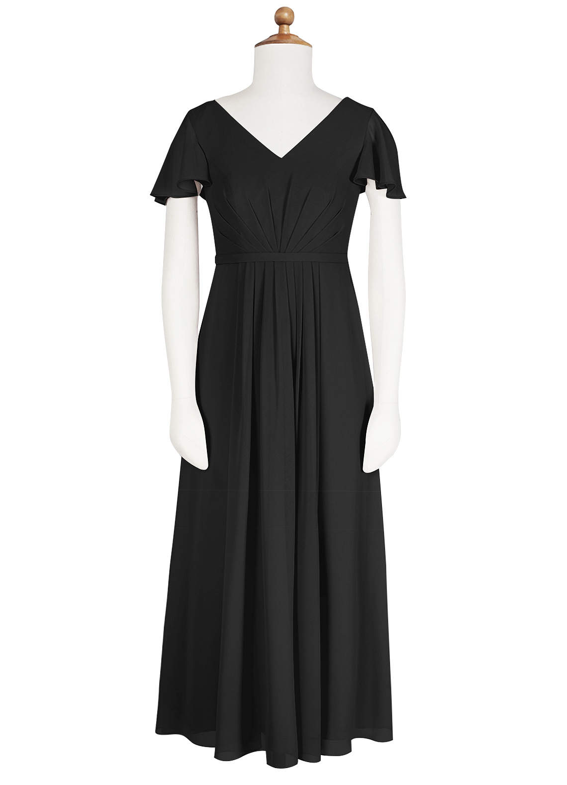 Azazie Peony Junior Ready to Ship Bridesmaid Dress in Black | Azazie
