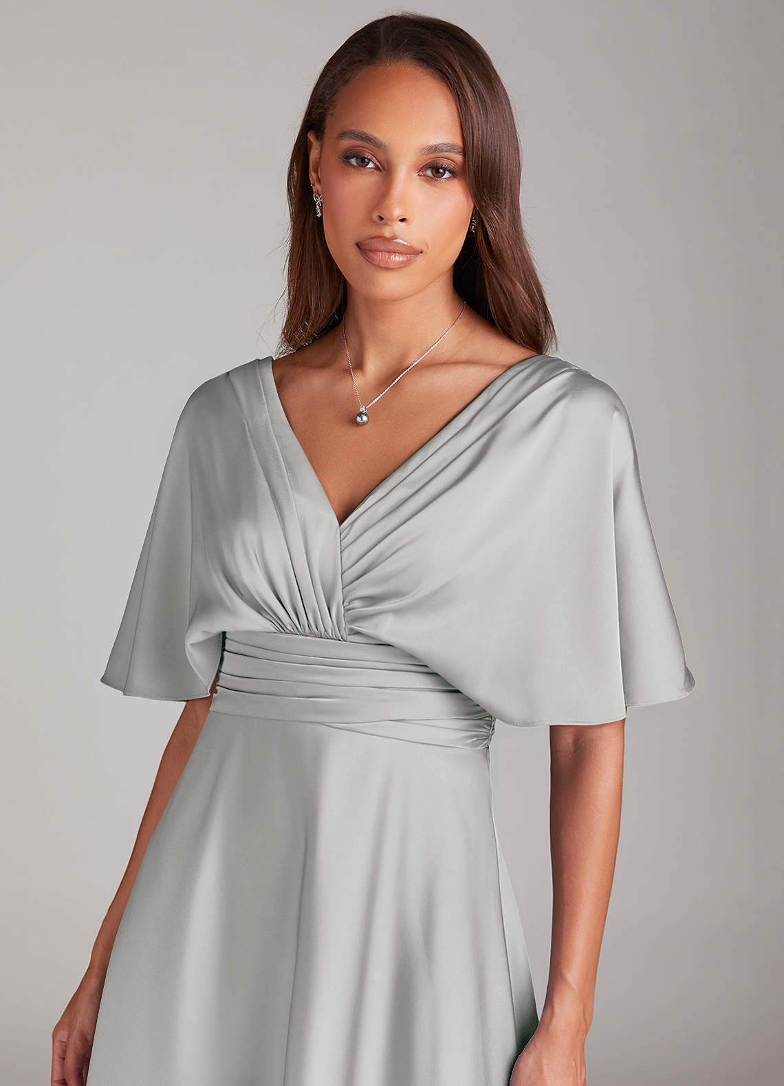 white bodycon dress ruched Georgia Notch Neck Mini color-family:Stripes Chinese Modern Clothes Blue and a trendy front Size:Size 16-28