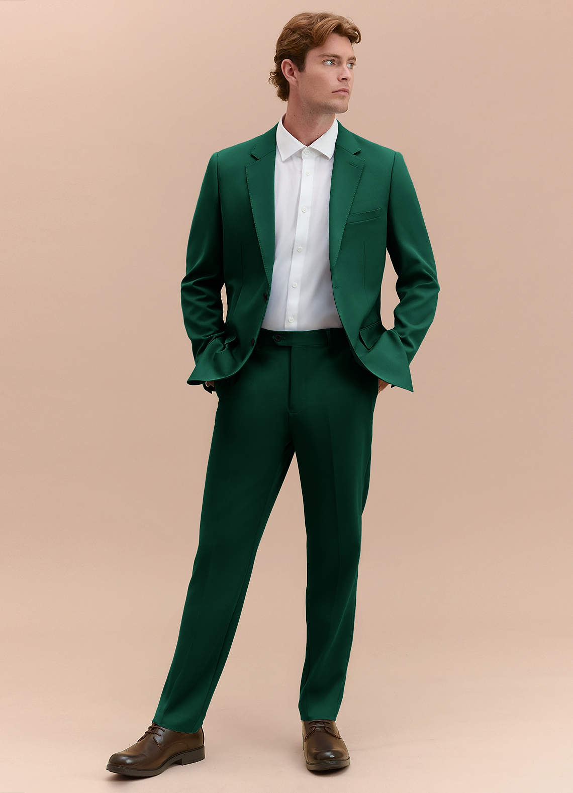 front James Emerald Structured Stretch Suit