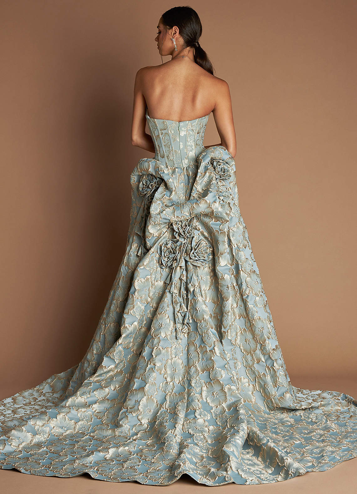 Robe Longue Bleu Vintage Maya Azazie