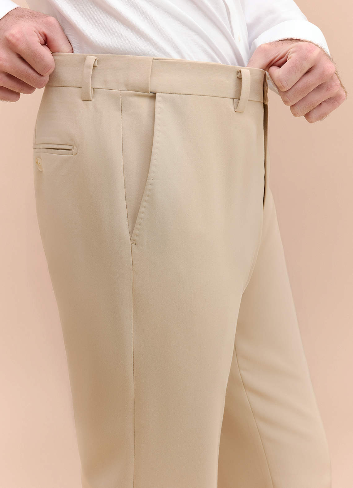 front William Tan Comfort Blend Dress Pants