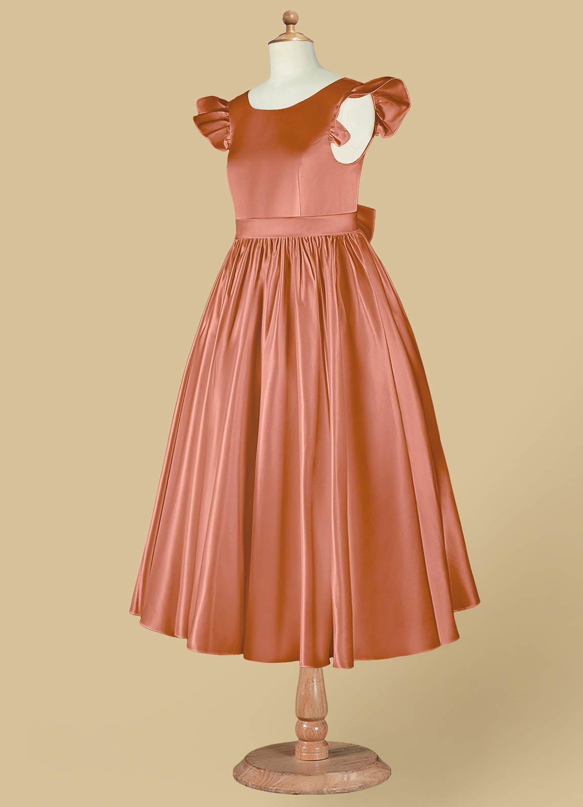 Azazie Violeta MAI TAI Ball-Gown Bow Matte Satin Dress Ready to Ship |  Azazie UK