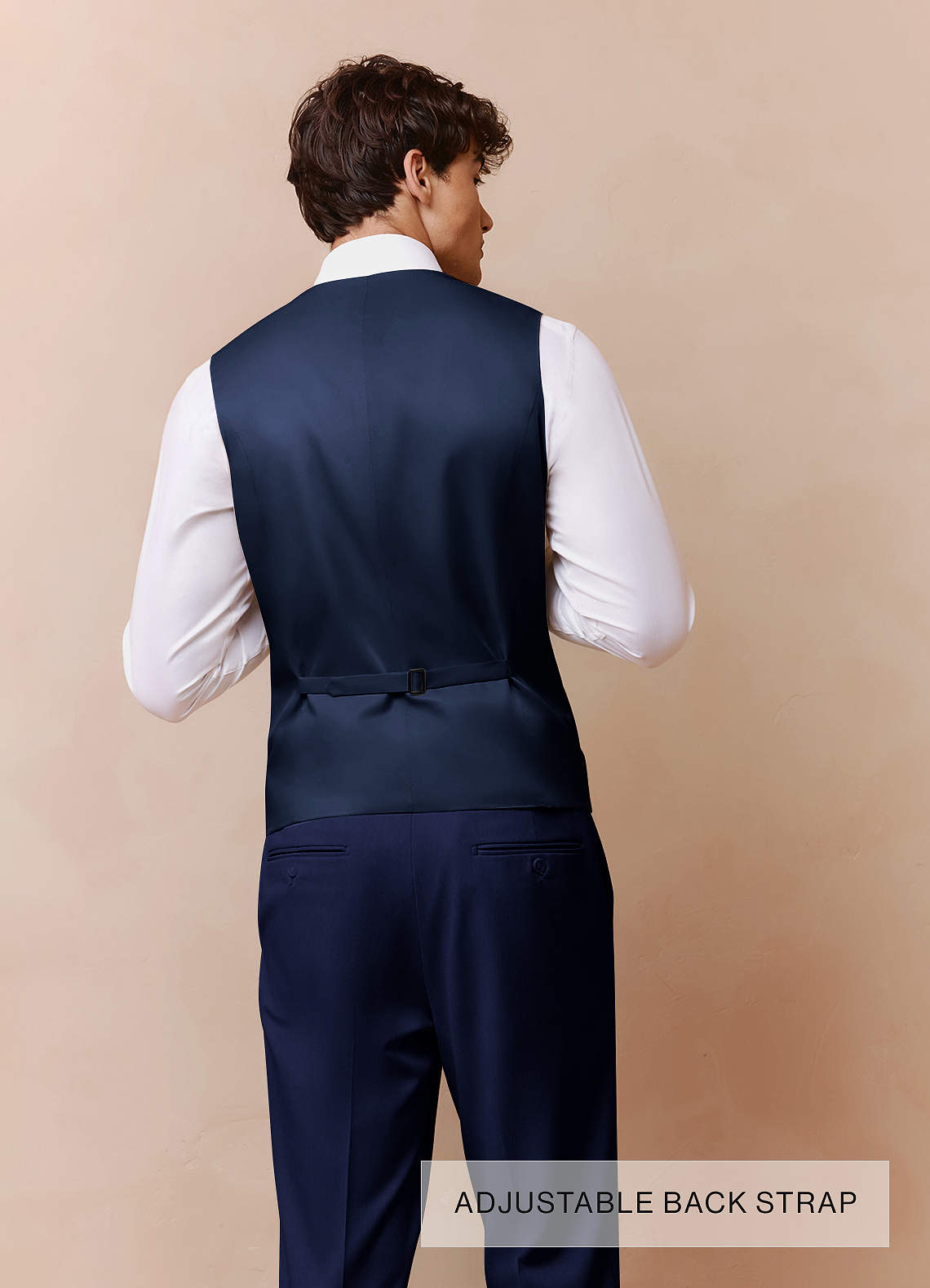 front Savile Blue Wool Blend 3-Piece Suit