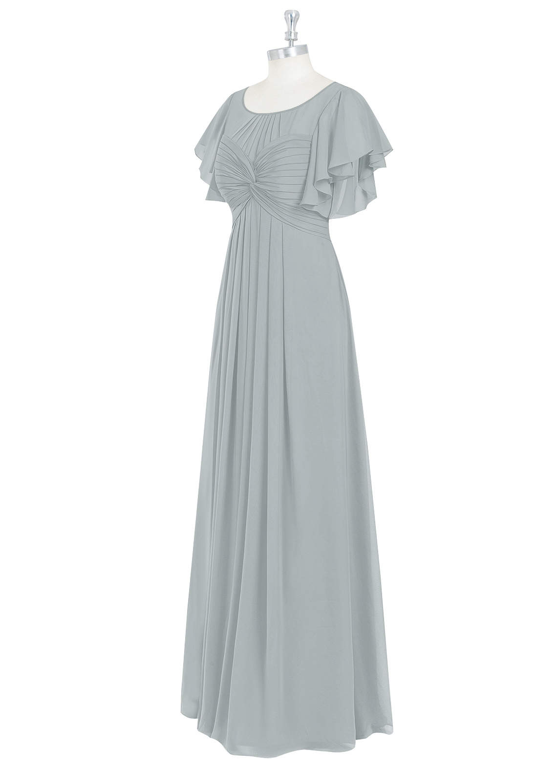 Dolphin Grey Azazie Lily Modest Bridesmaid Dresses | Azazie