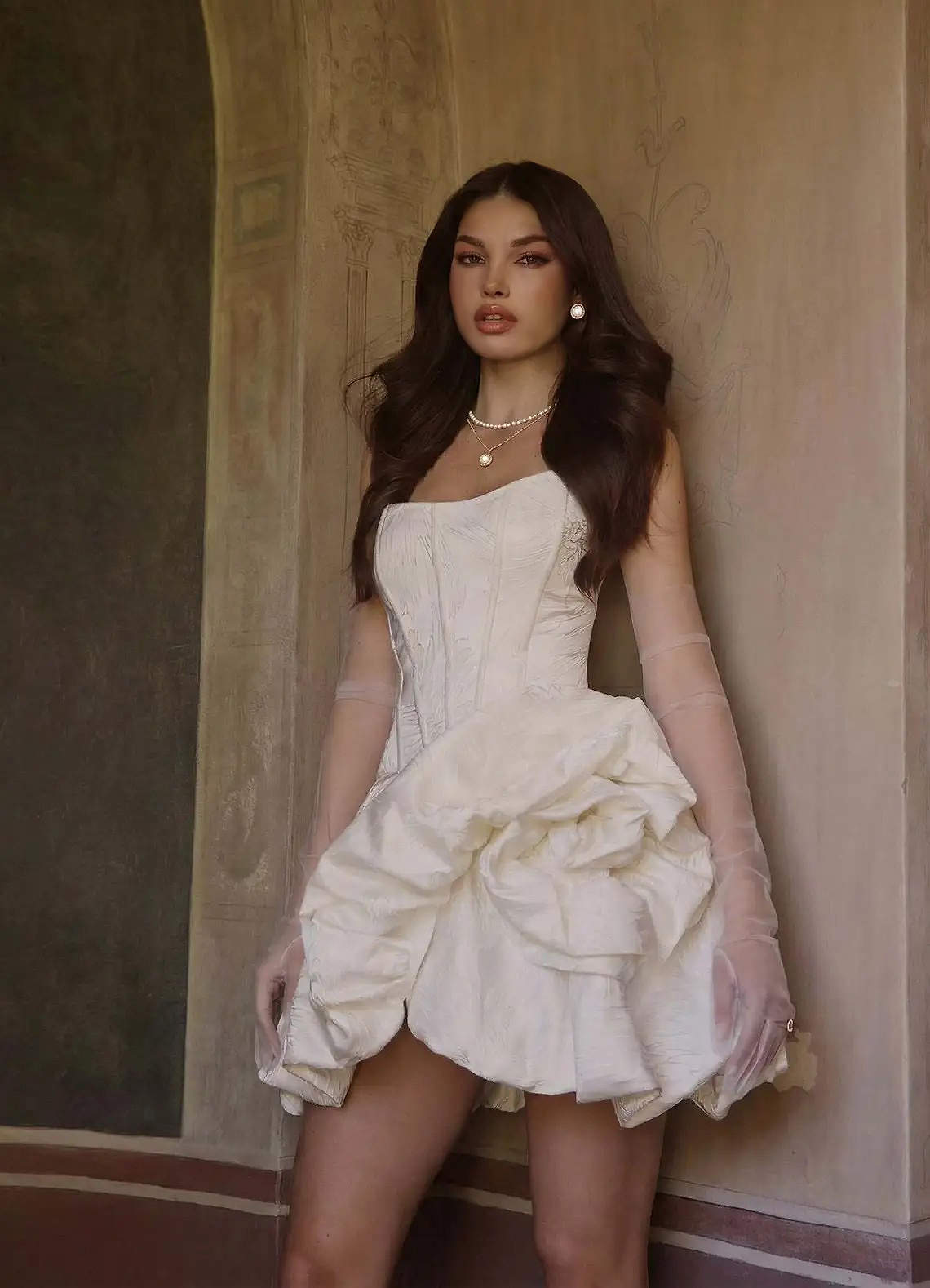 front Round Pearl Exquisite Jewelry Set