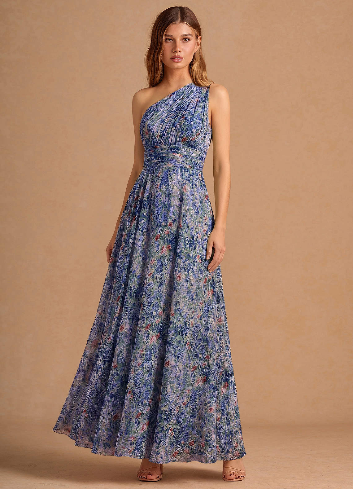 zara casual midi dress OUT DETAIL Nevaeh One Shoulder Crepe Color:Snow-winter-diamond white Holiday party