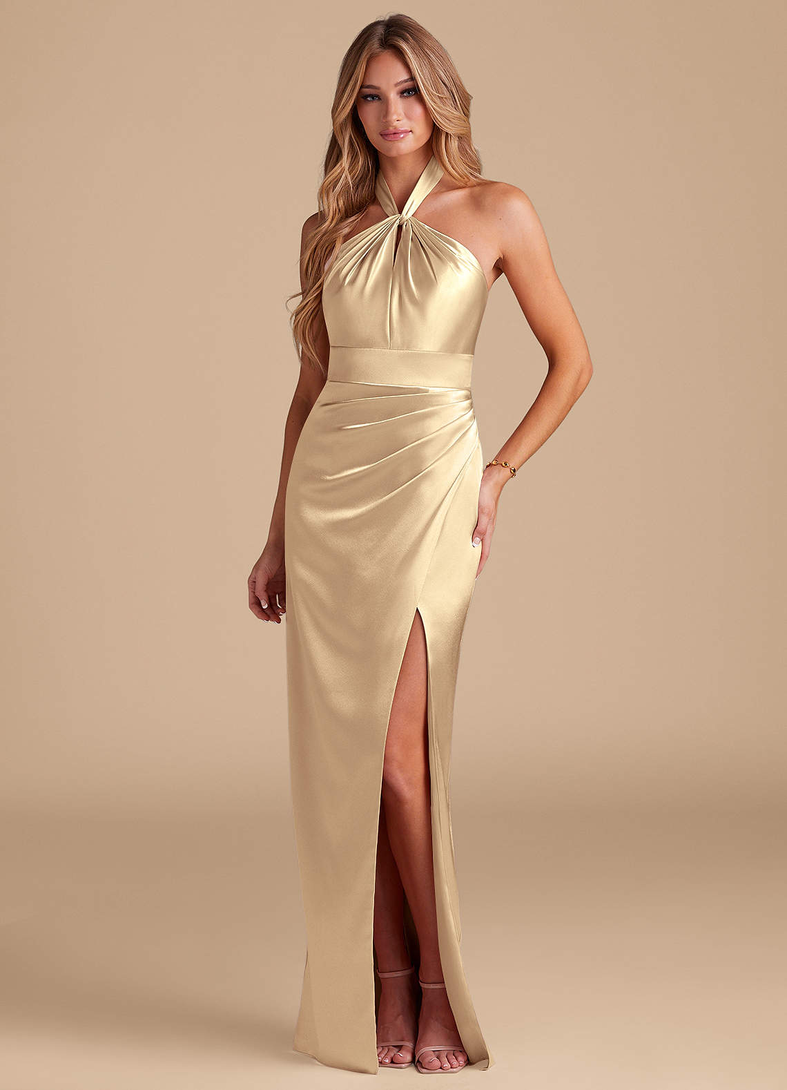 Paillettes Abito Damigella Oro Donna Gala Abito Da Ballo Sera