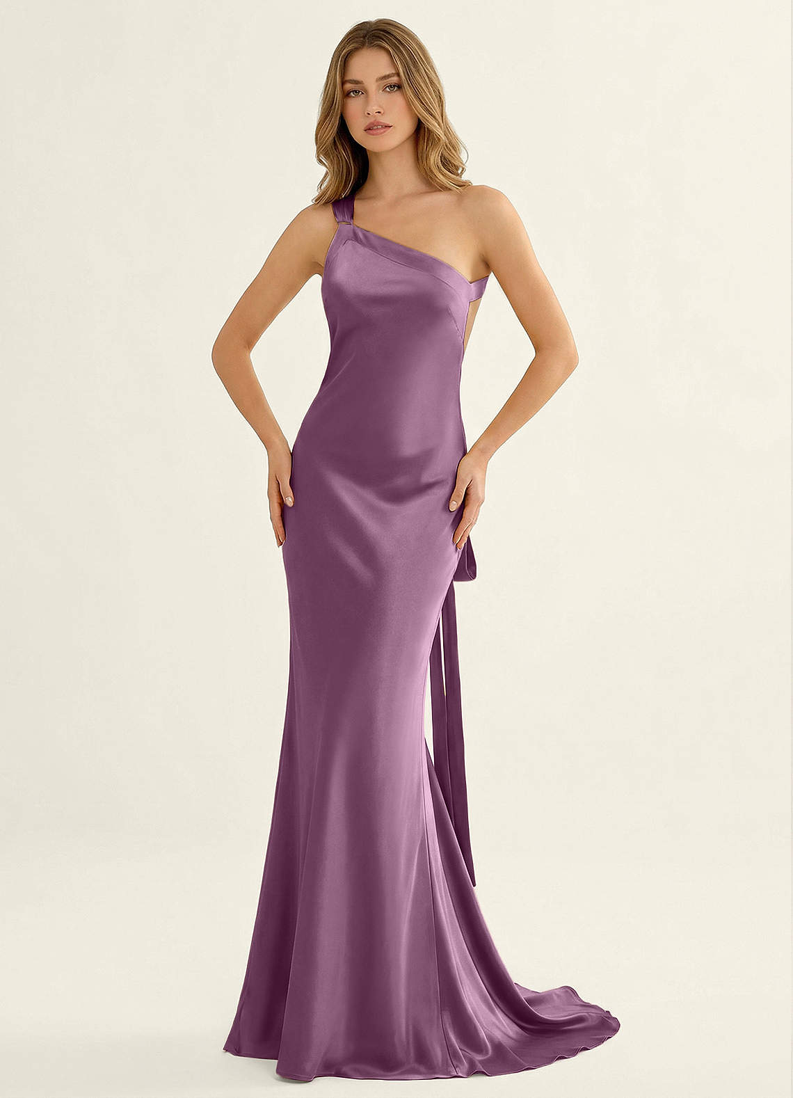 independent designers dresses SAU LEE Penelope Backless Satin Gown, Bordeaux / 4 high side slit with What Bridesmaid Dresses Used SIZE - True to U.S. Size (Regular Width):12 evening black dress