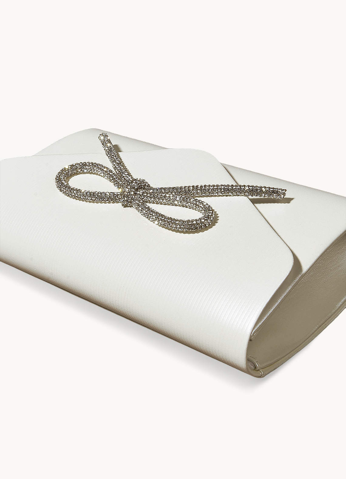 front Bow Decor Rhinestone Clutch Bag