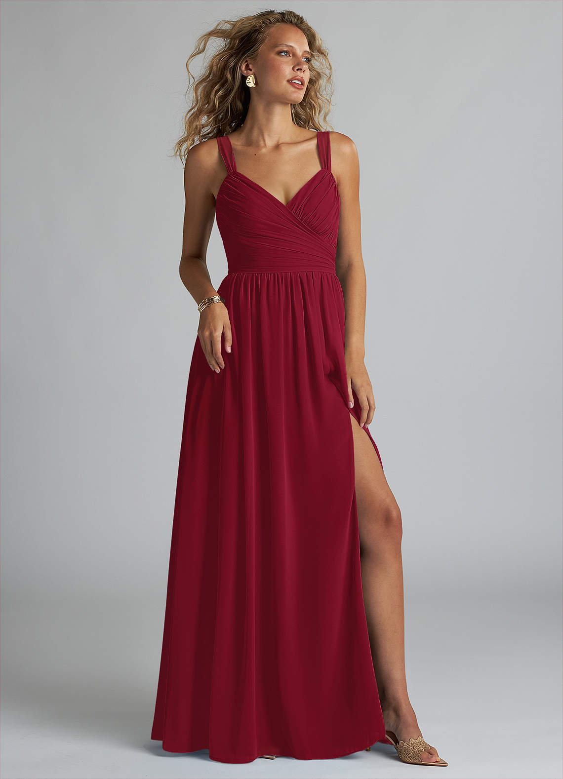 azazie burgundy bridesmaid dresses Azazie A-Line One-Shoulder Floor-Length Chiffon Bridesmaid Dresses