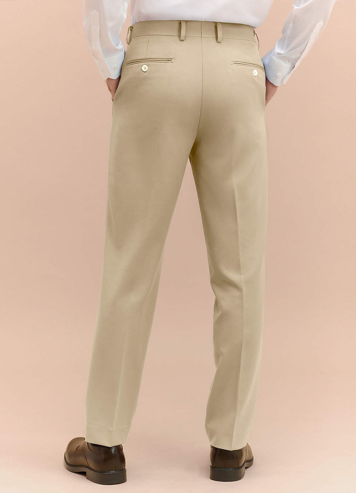 front James Champagne Structured Stretch Dress Pants