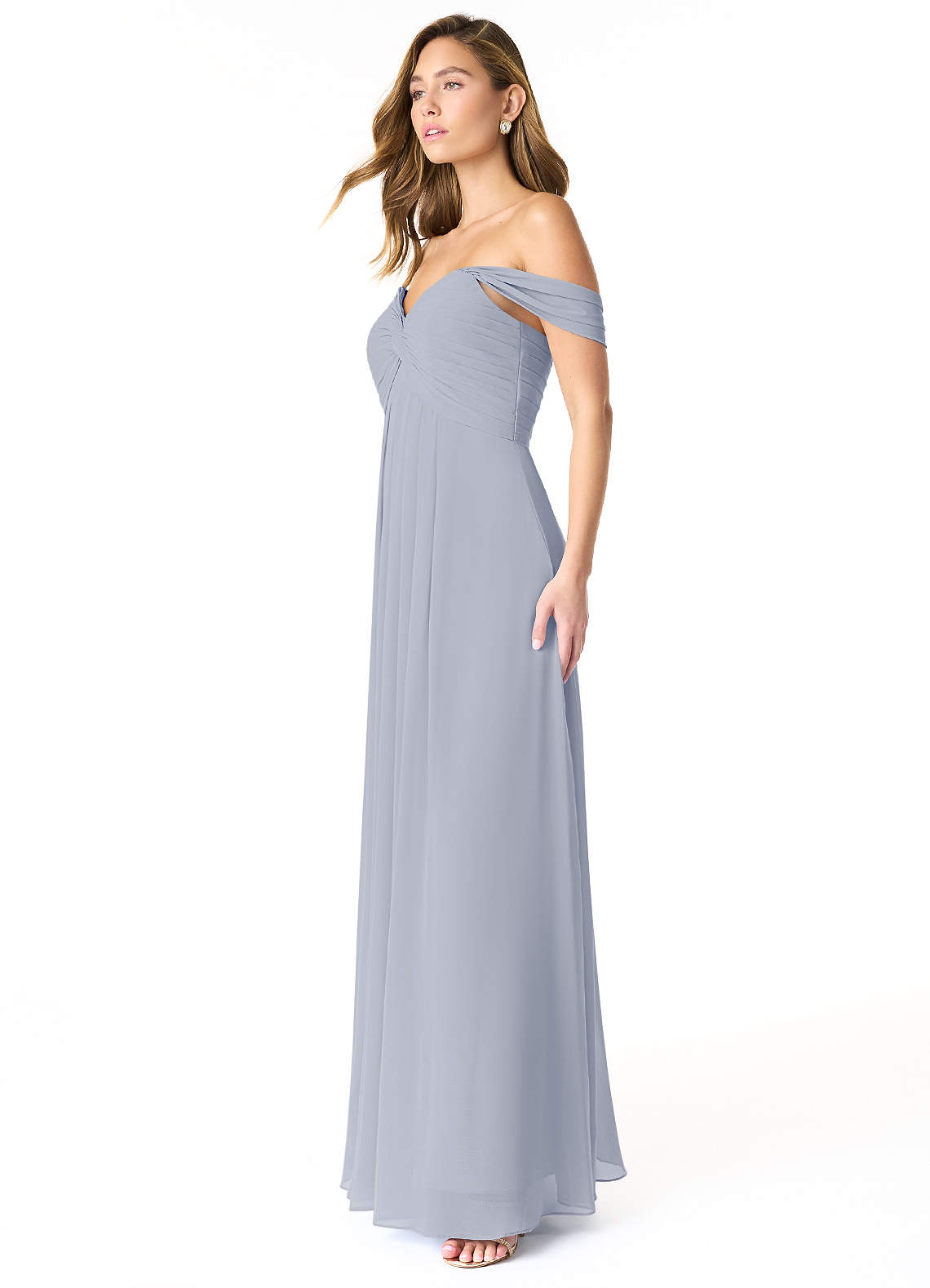 Azazie Kaitlynn Dusty Lavender Chiffon Bridesmaid Dresses | Azazie IE