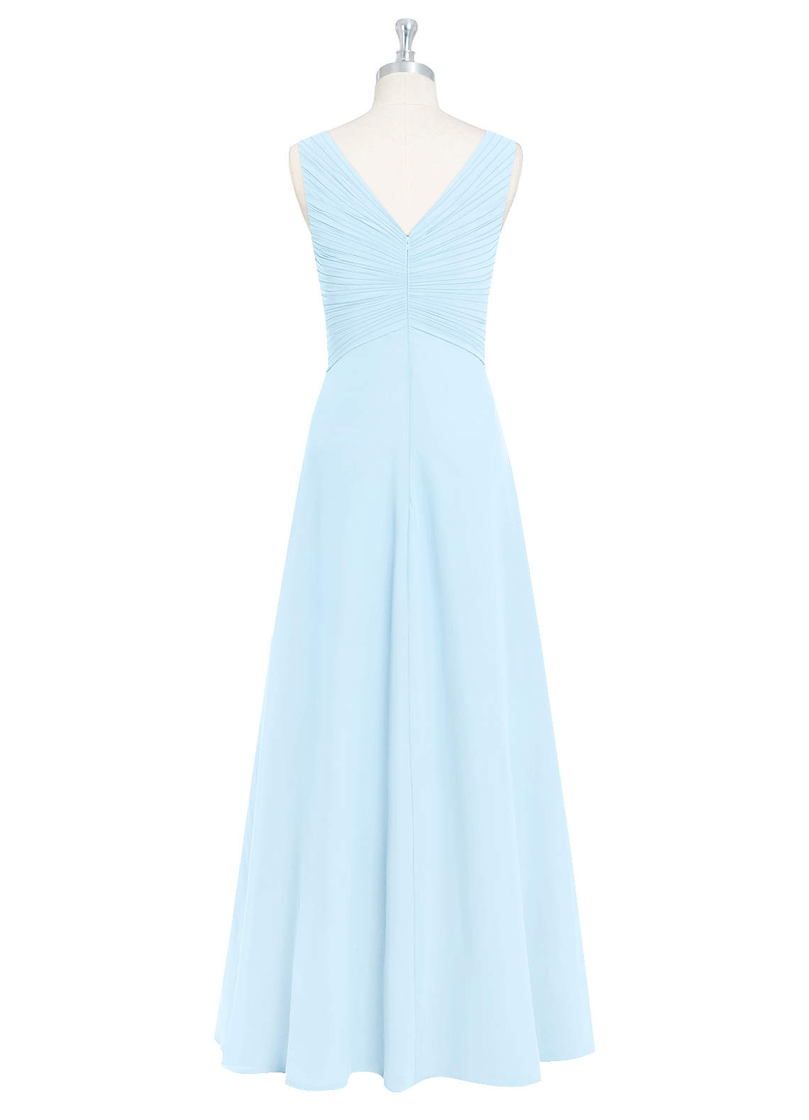 Azazie Flora At-home Try On Dresses Agave A-Line Pleated Chiffon Dress image7