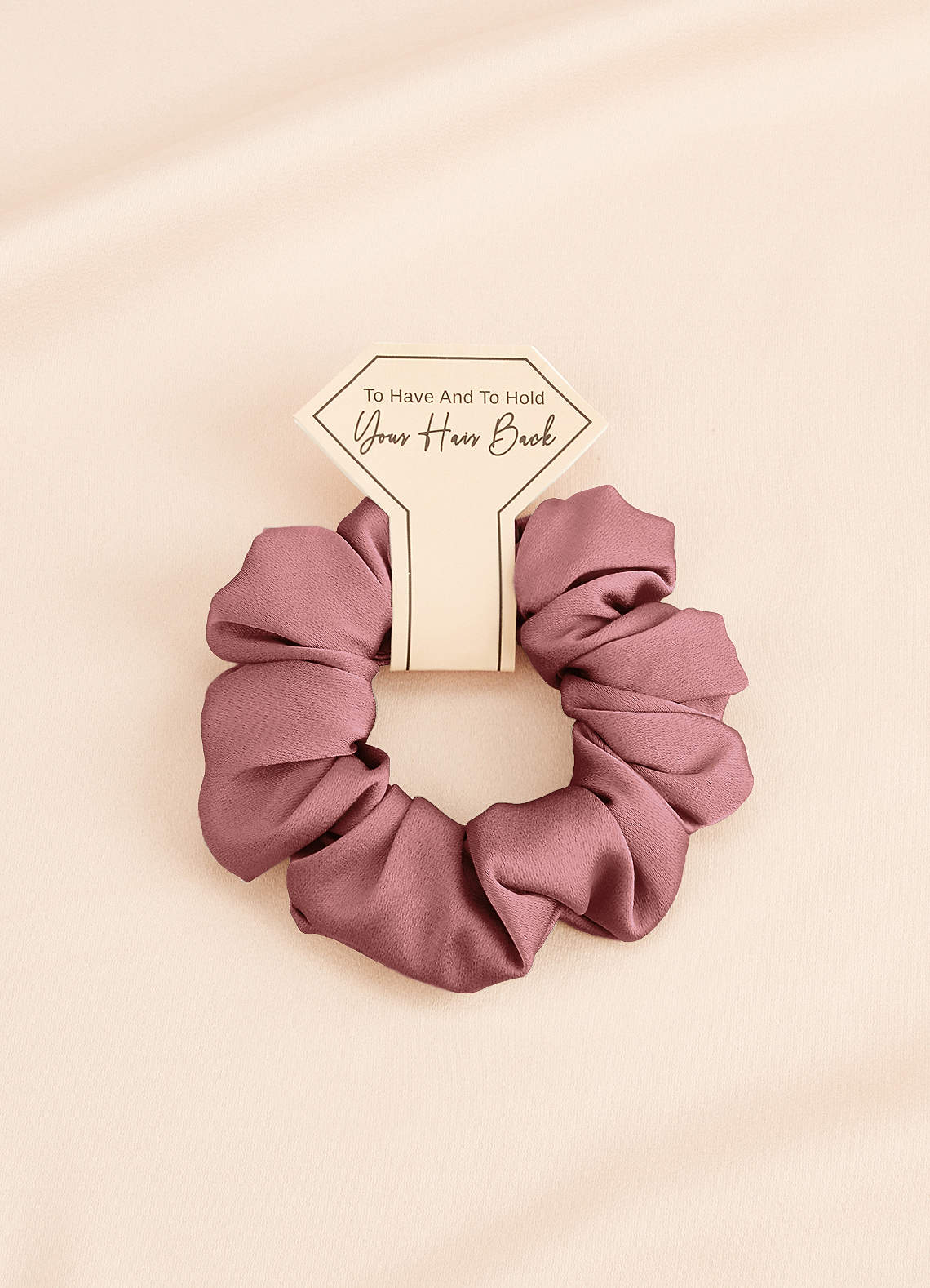 front Six-Piece Bridesmaid Stretch Satin Regular Size Scrunchie Set