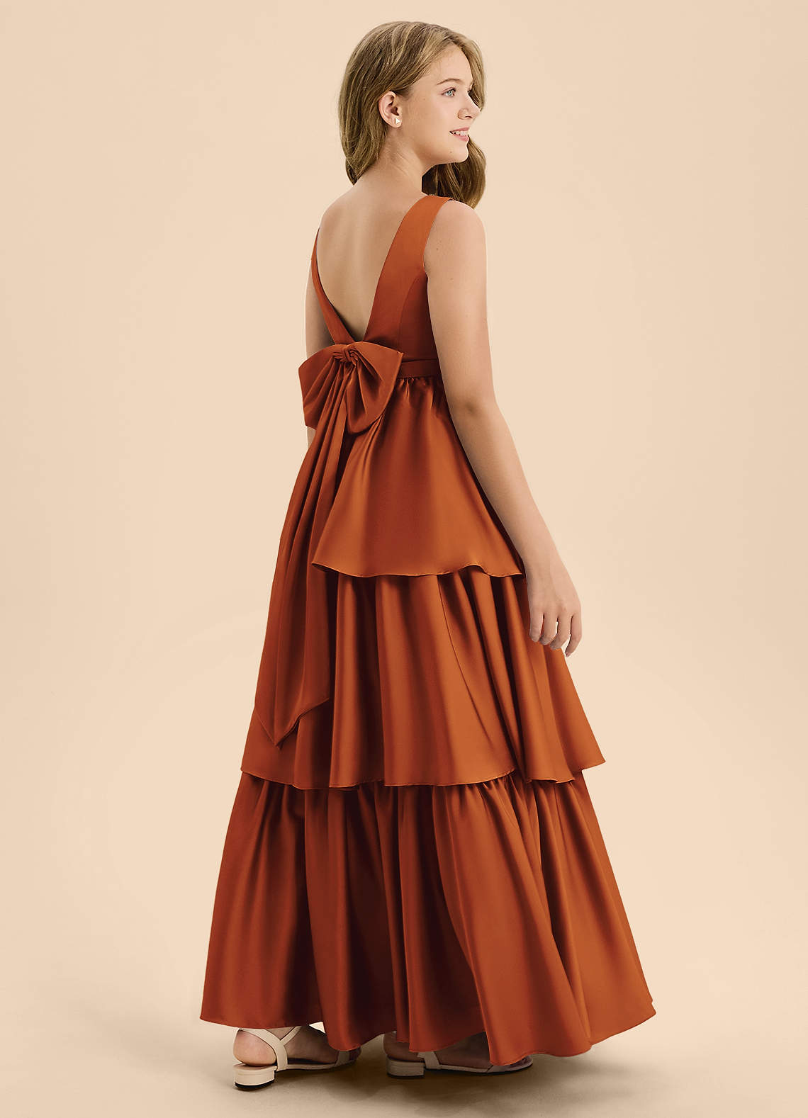 Azazie Meadowyn Junior Bridesmaid Dress in Cinnamon | Azazie UK Azazie Meadowyn Junior Bridesmaid Dress in Cinnamon | Azazie UK