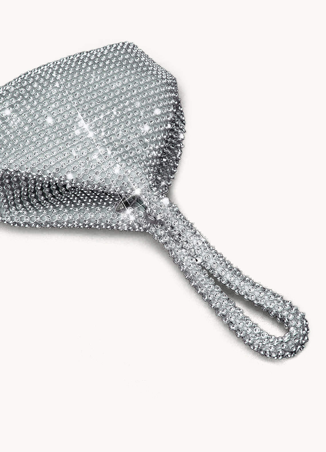 front Delicate Sparkling Rhinestone Zip Wrist Evening Bag