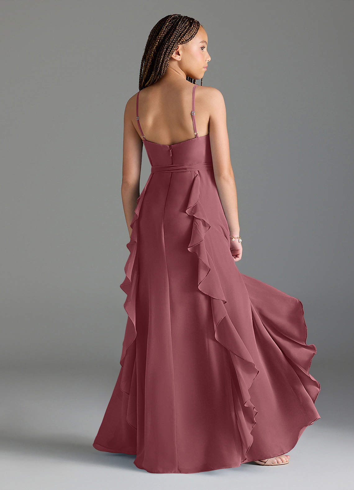 desert rose junior bridesmaid dresses Azazie A-Line/Princess V-Neck Floor-Length Chiffon Available in Dusty Rose General Fabric: Crepe size:5XL Palm Beach Sleeveless Shift