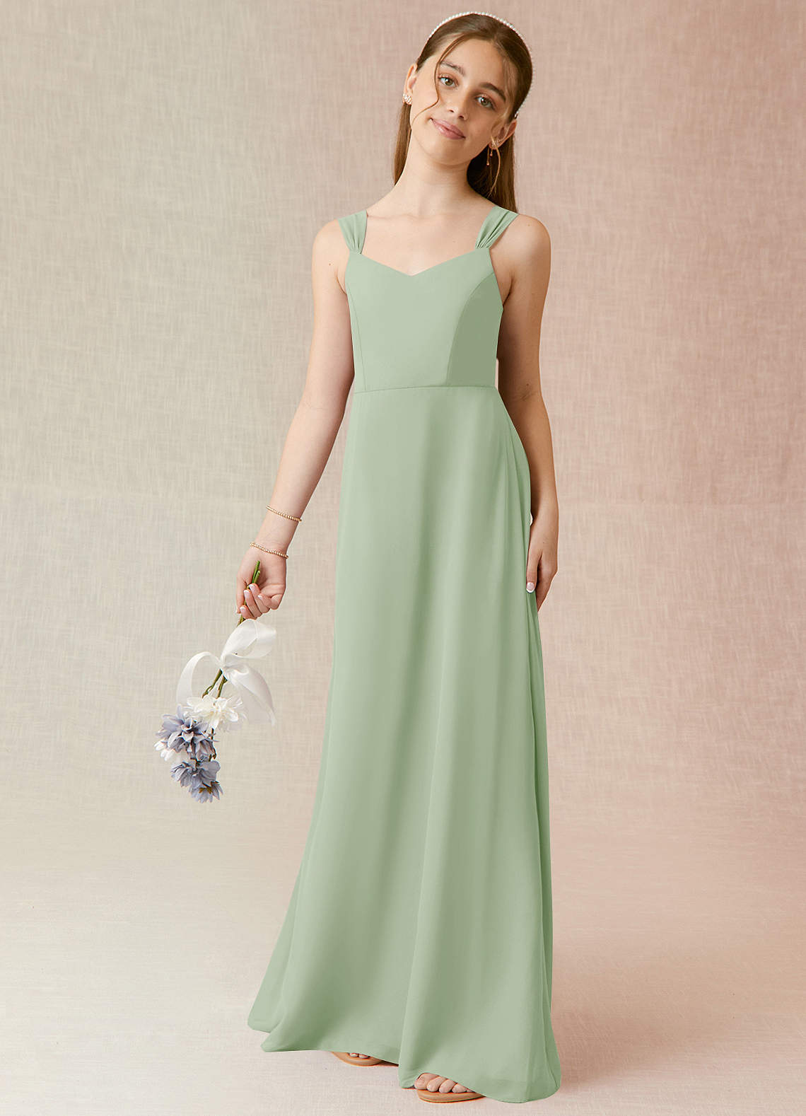 Azazie dusty clearance sage dress