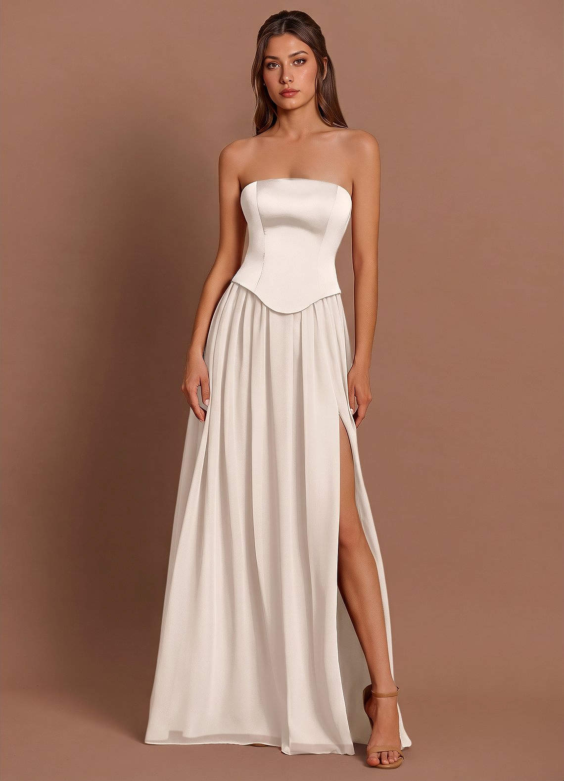 Cadence Cream Maxi Dress Ready to Ship | Azazie
