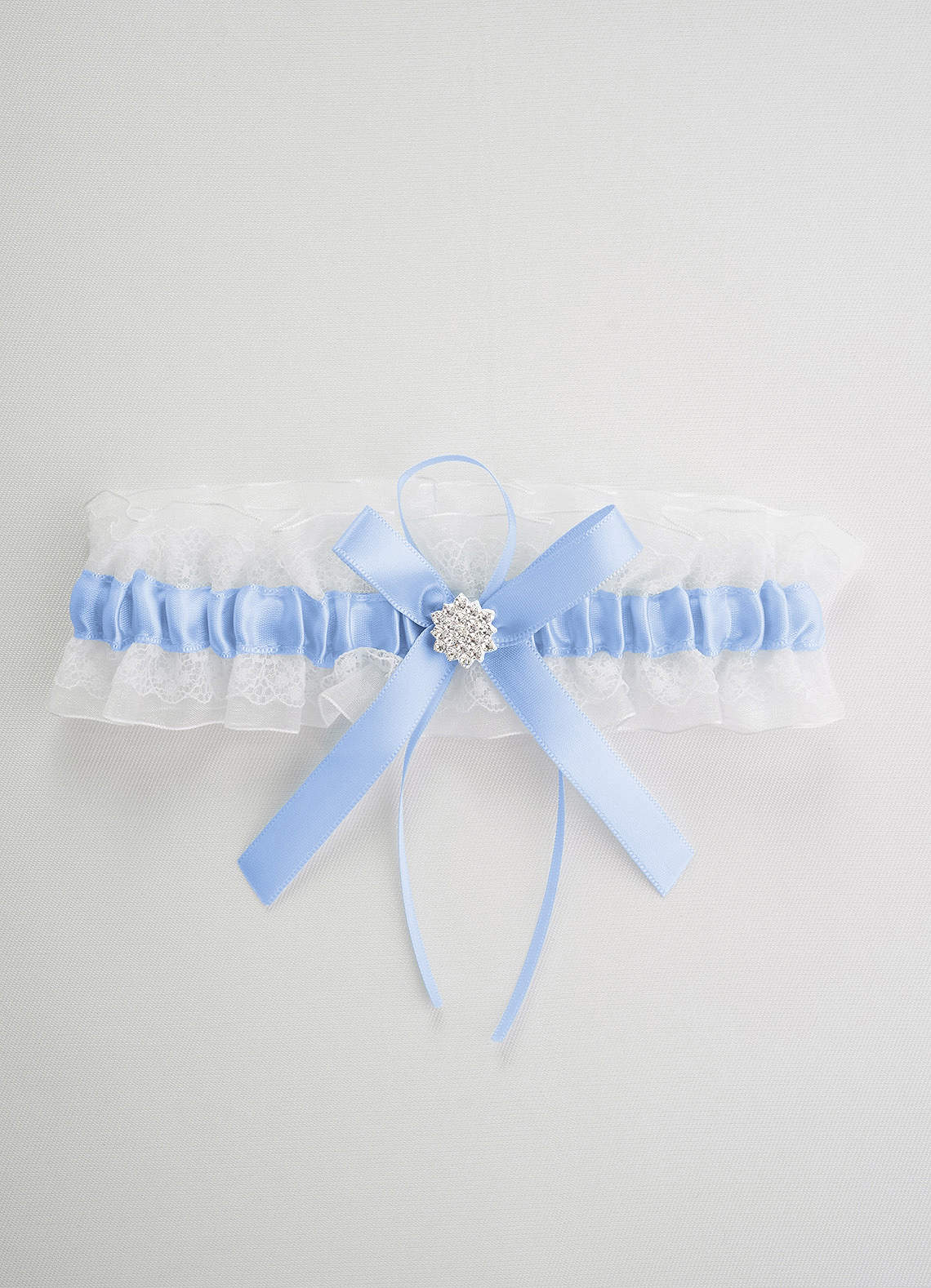 front Blue Lace Wedding Garter