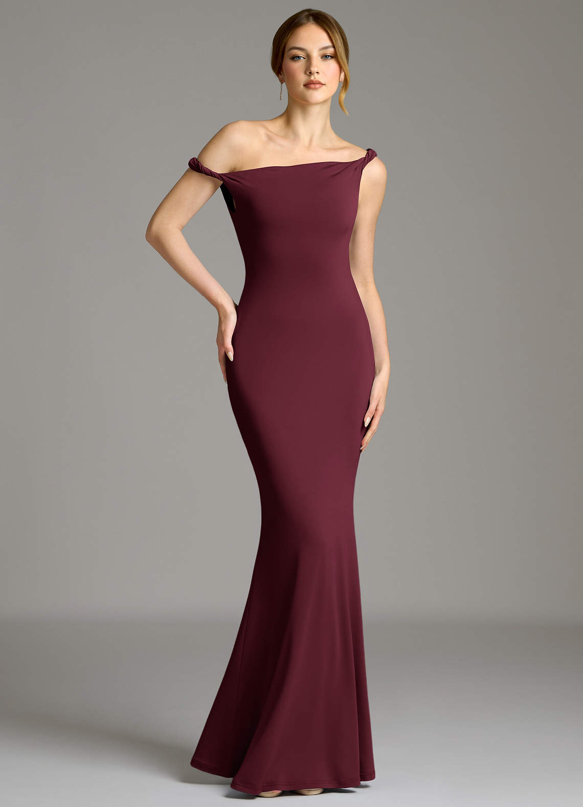 jersey stretch dresses Azazie Shantal Prom dress