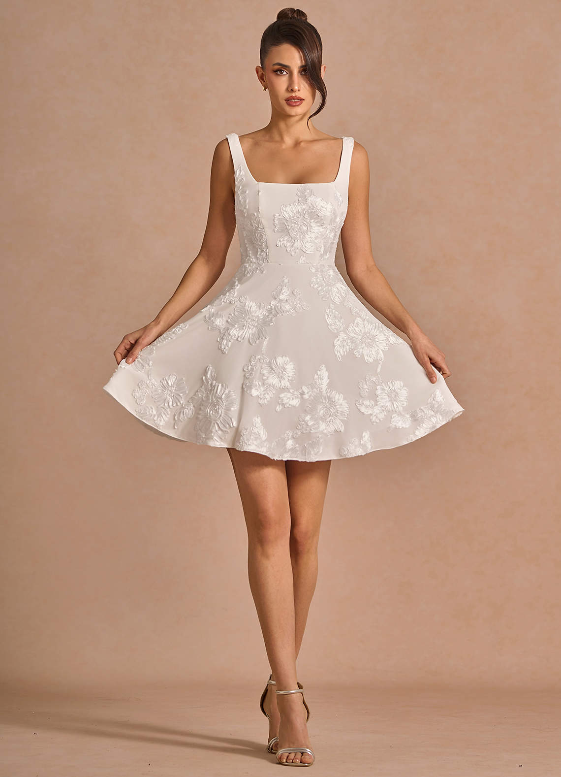 Brynn Cloud White Mini Dress image2