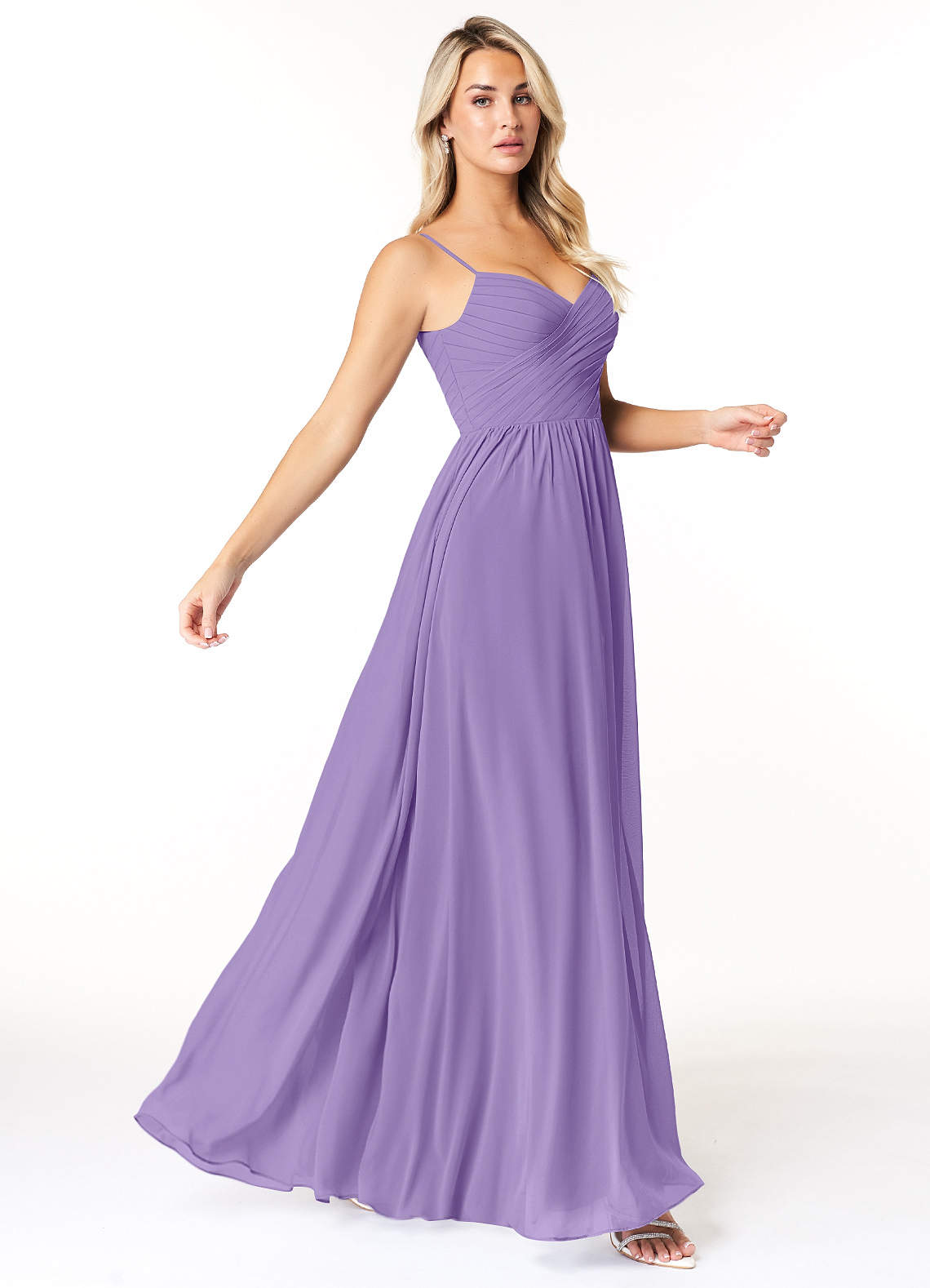 Azazie Lisbon Abiti da Damigella Abito A-Line in Chiffon Scollo a Cuore Tahiti image1