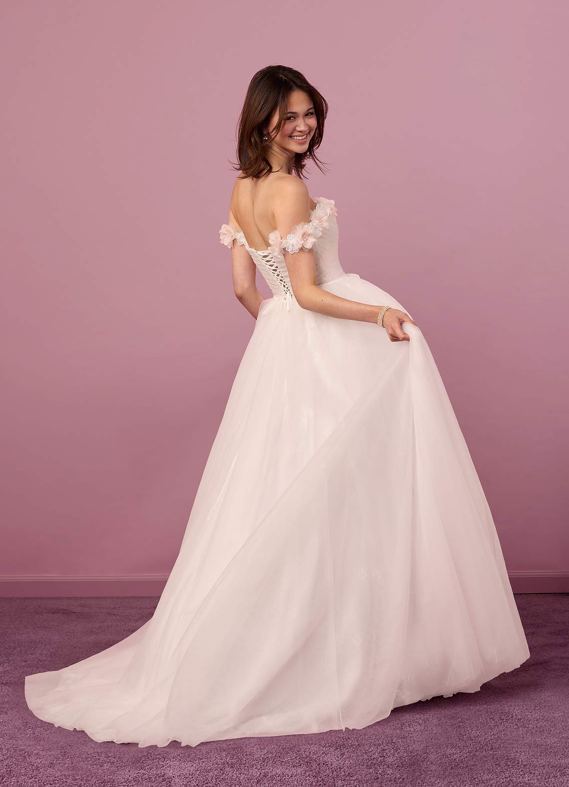 Barbie ♥ Azazie Wedding Dresses A-Line Lace Tulle Sweep Train Dress image3