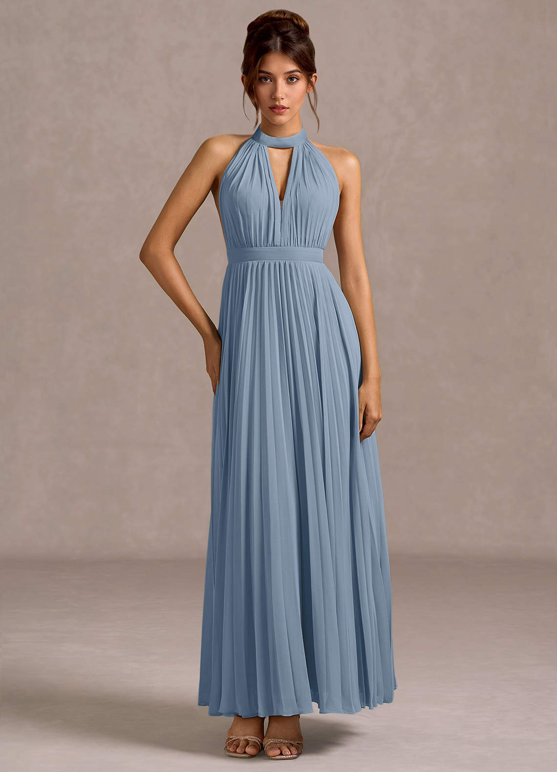vestido Maxi Pó Azul Ottilie image1