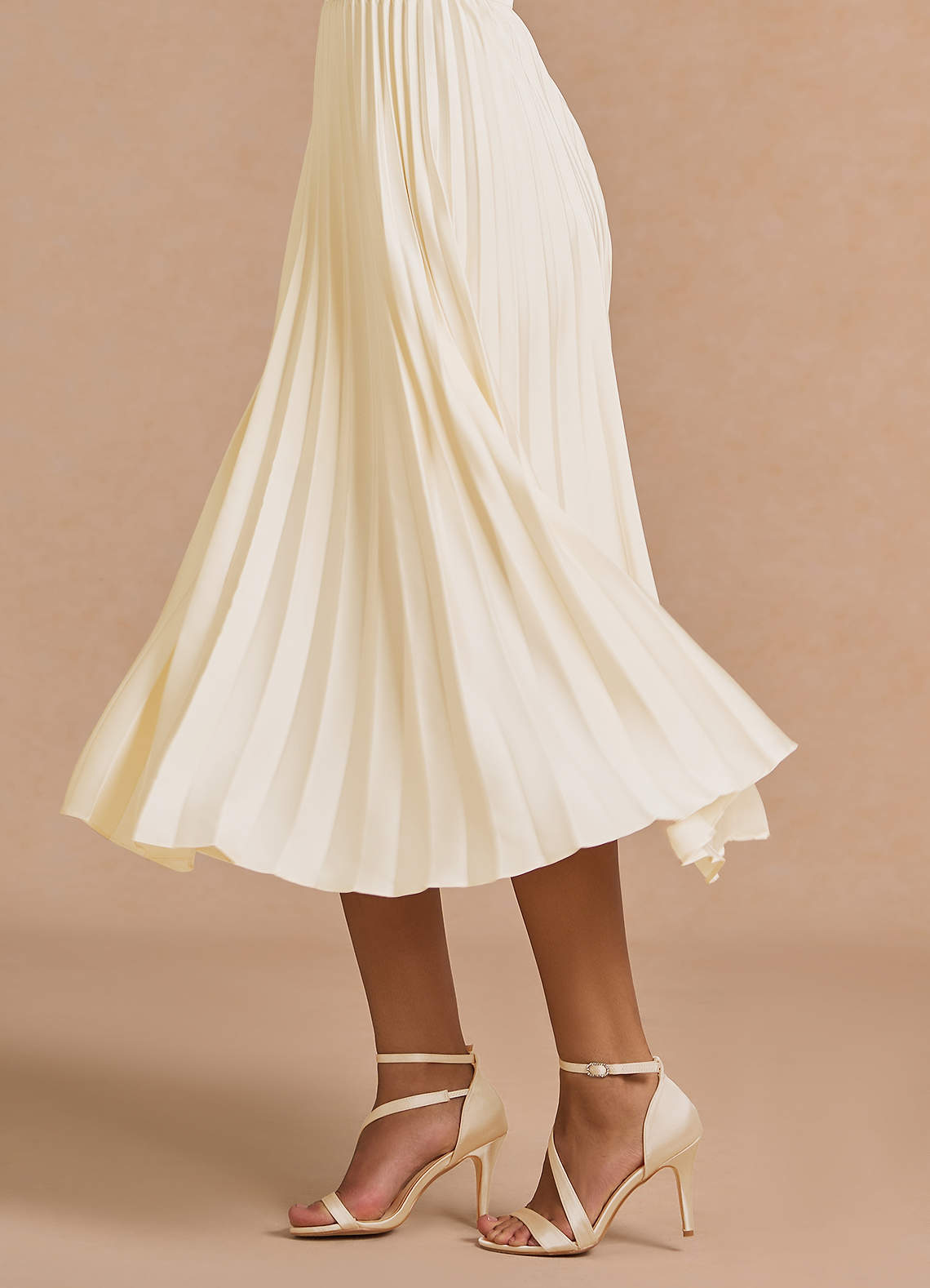 front Matching Color Satin Wrap Strap Stiletto Sandals