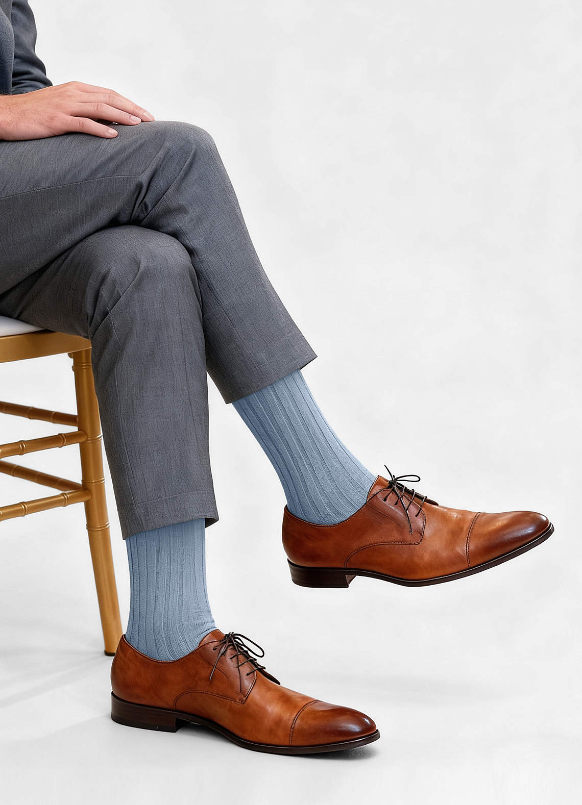 front Men's Cotton Dress Socks