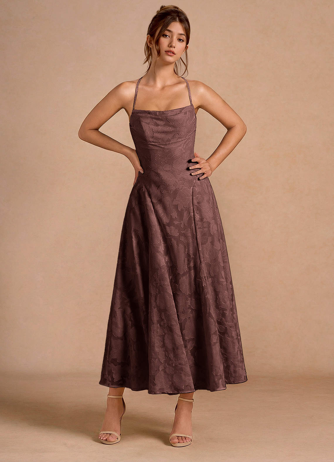 Vestido Moca Coco Largo Irelia image1