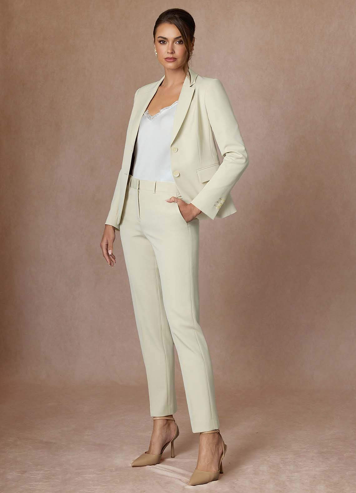 front Whitney Norsunluu Hienostuneet kudontahousut, täyspitkät ja käytännölliset