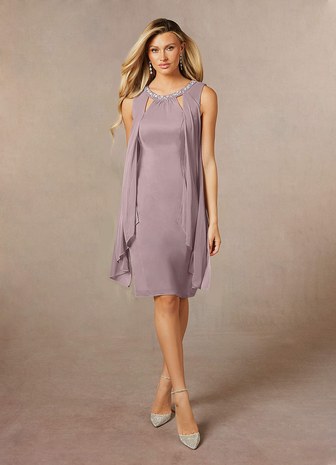 Azazie Viviana Mother of the Bride Dresses Dusk A-Line Sequins Mesh Dress image1
