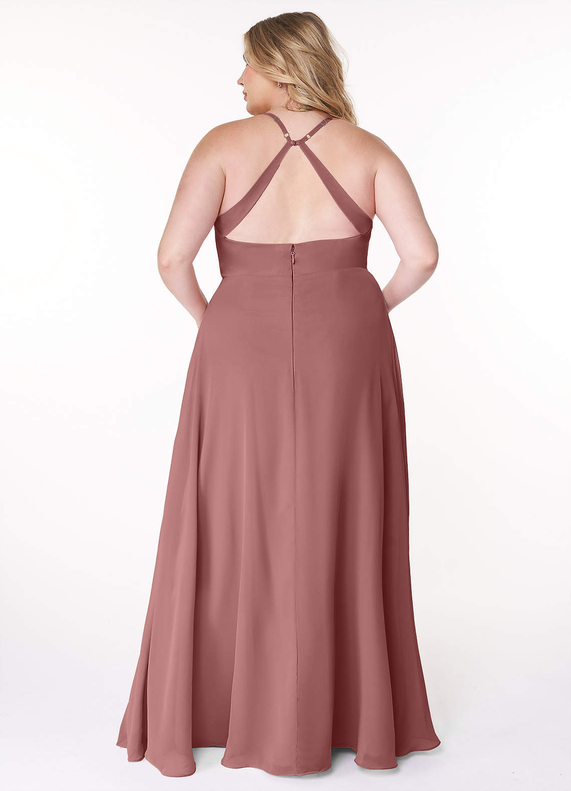 Azazie Davis Desert Rose Chiffon Bridesmaid Dresses | Azazie