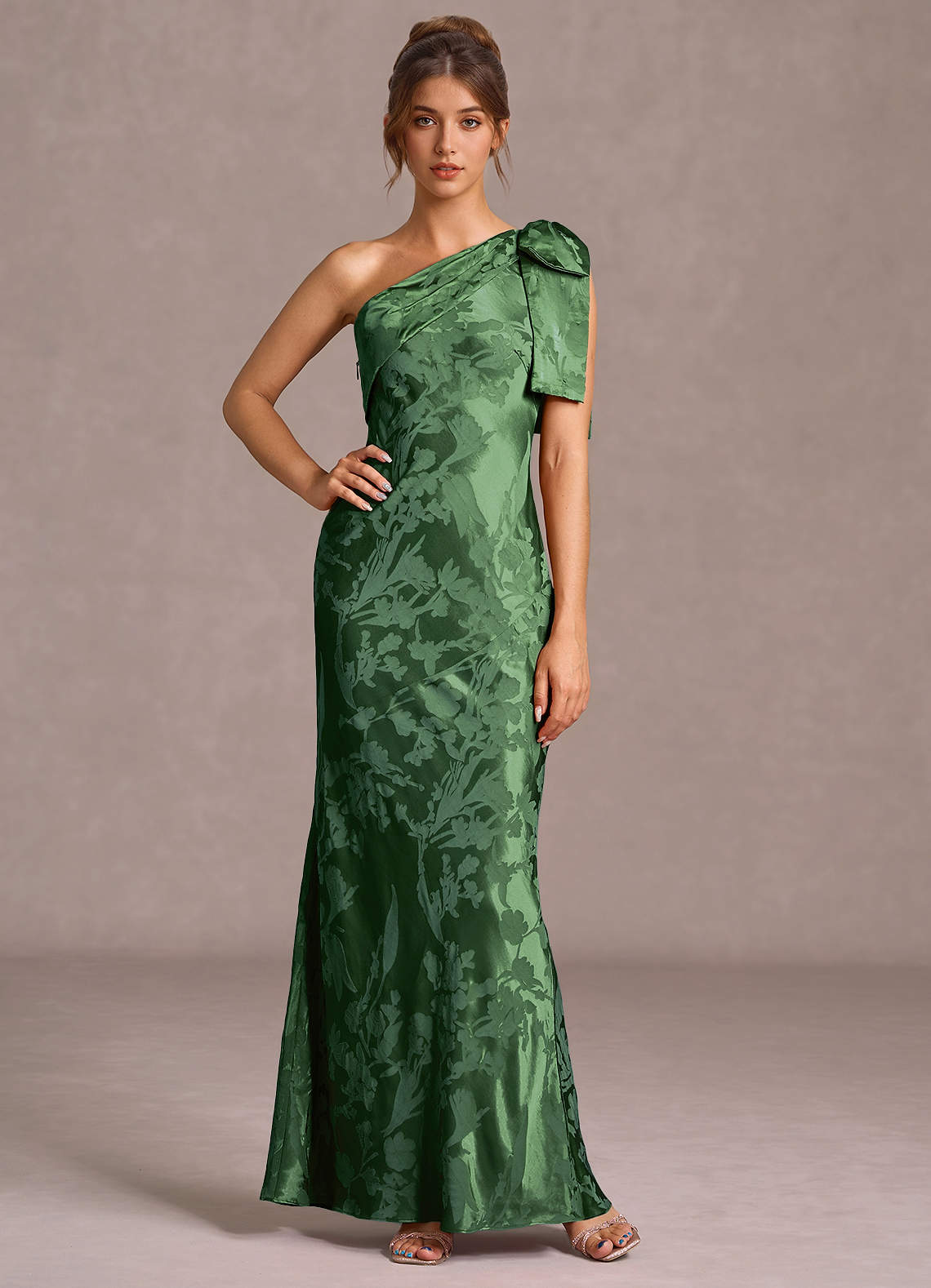 Vestido Verde Cazador Largo Queniva image1