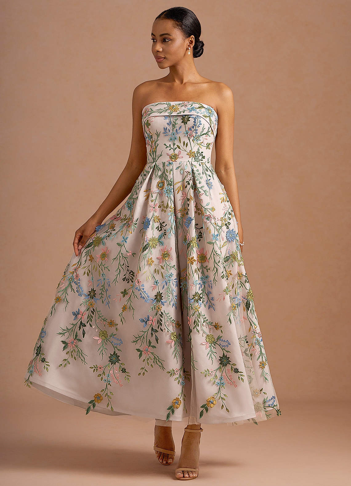 Evangeline Blush Pink Multi Maxi Dress image1