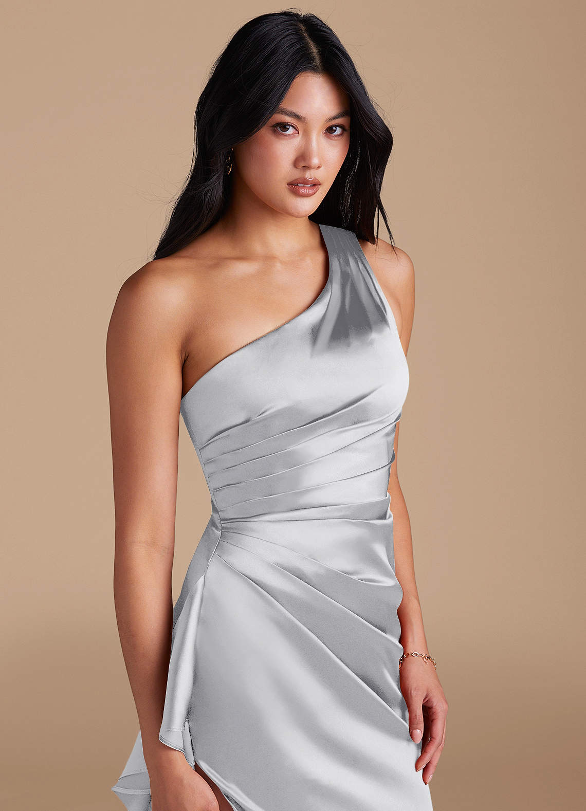 Vestido De Fiesta Vestido De Dama De Honor Satén Hombros