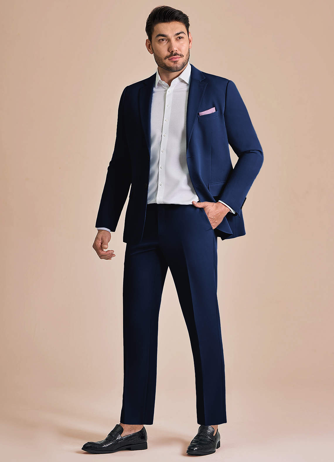 front James Azul Traje