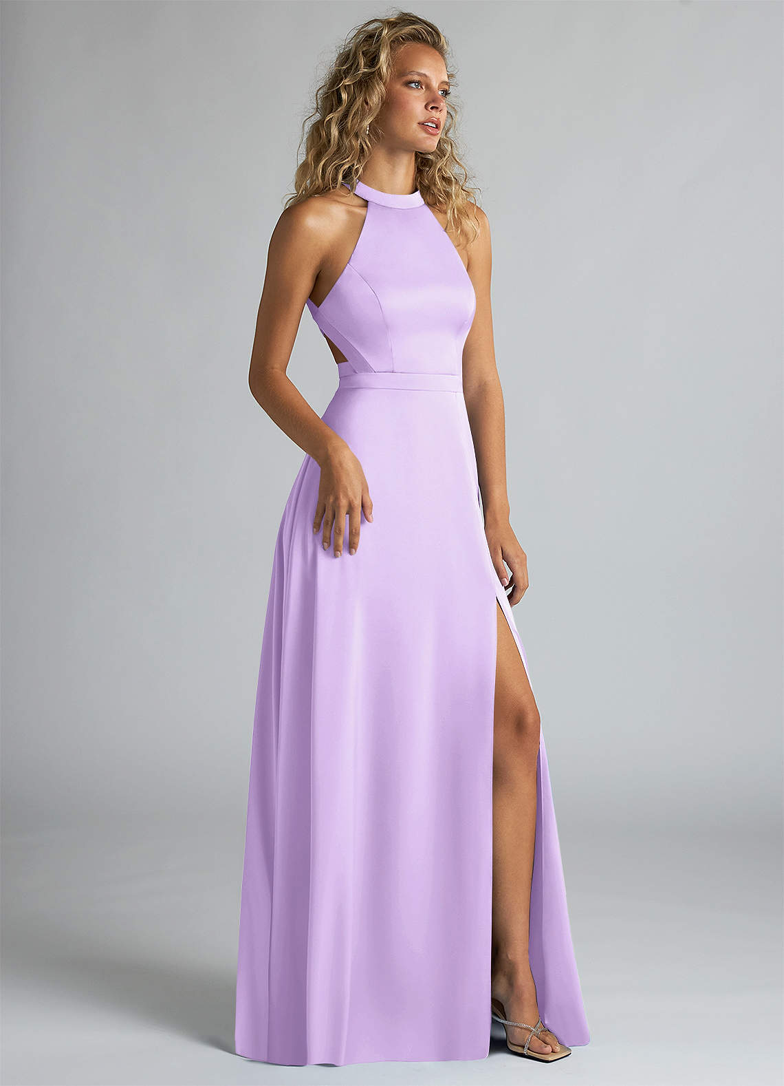 Azazie Clarice Lilac Stretch Satin Bridesmaid Dresses | Azazie DE
