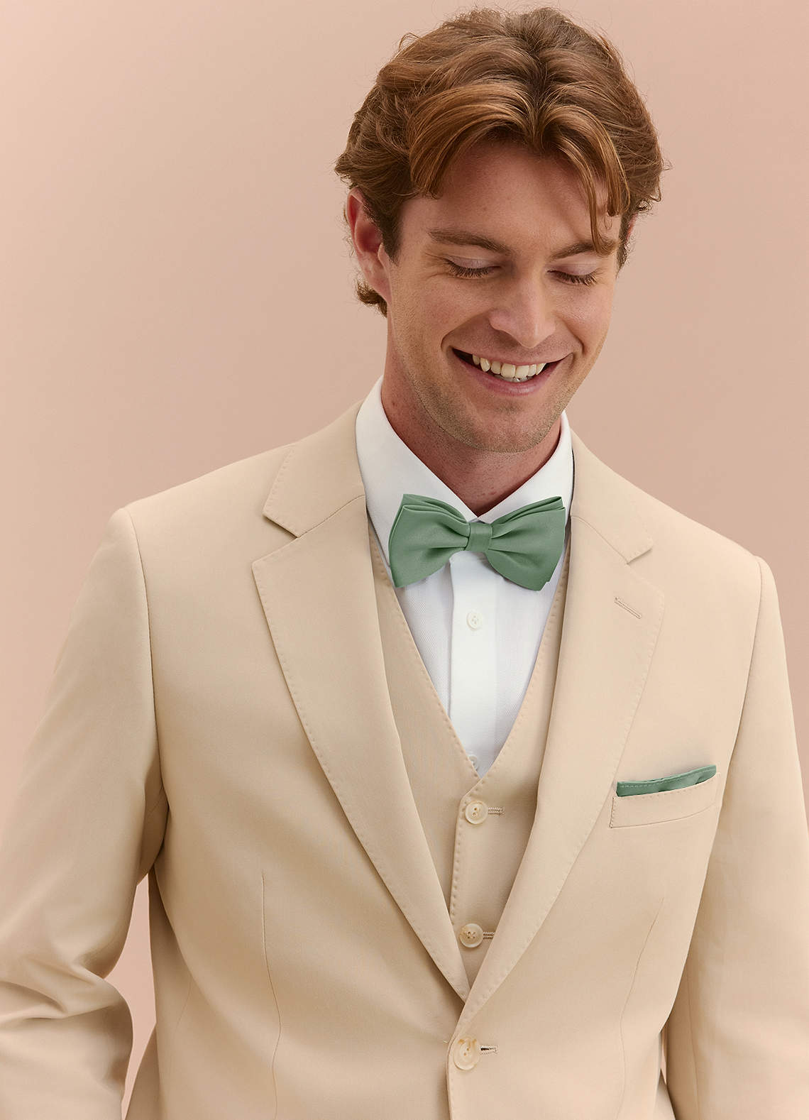 front Adjustable Stretch Satin Bow Tie – 6-Piece Set
