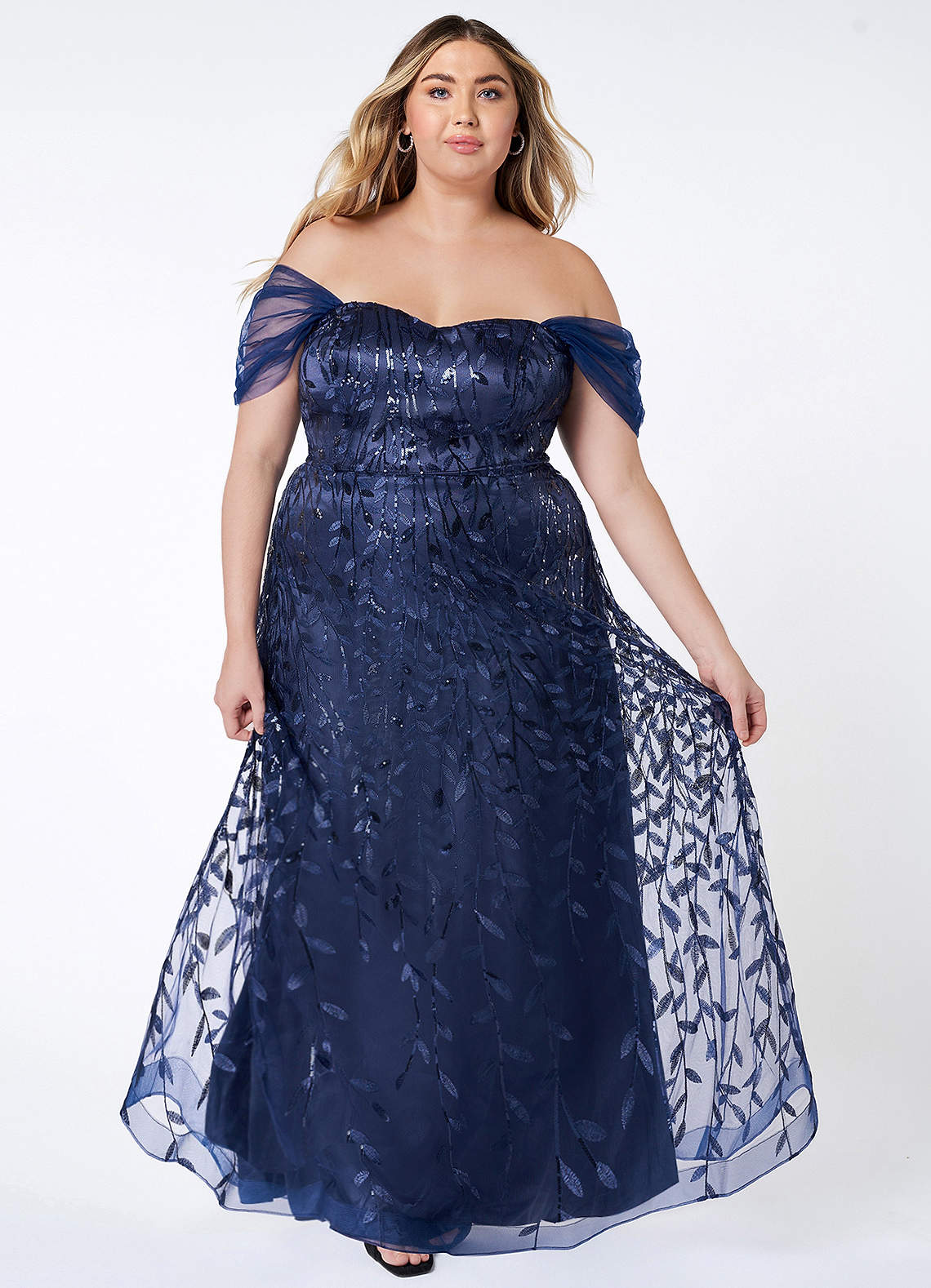 Navy Blue Sparkly Darling Navy Blue Sequin Maxi Dress | Azazie
