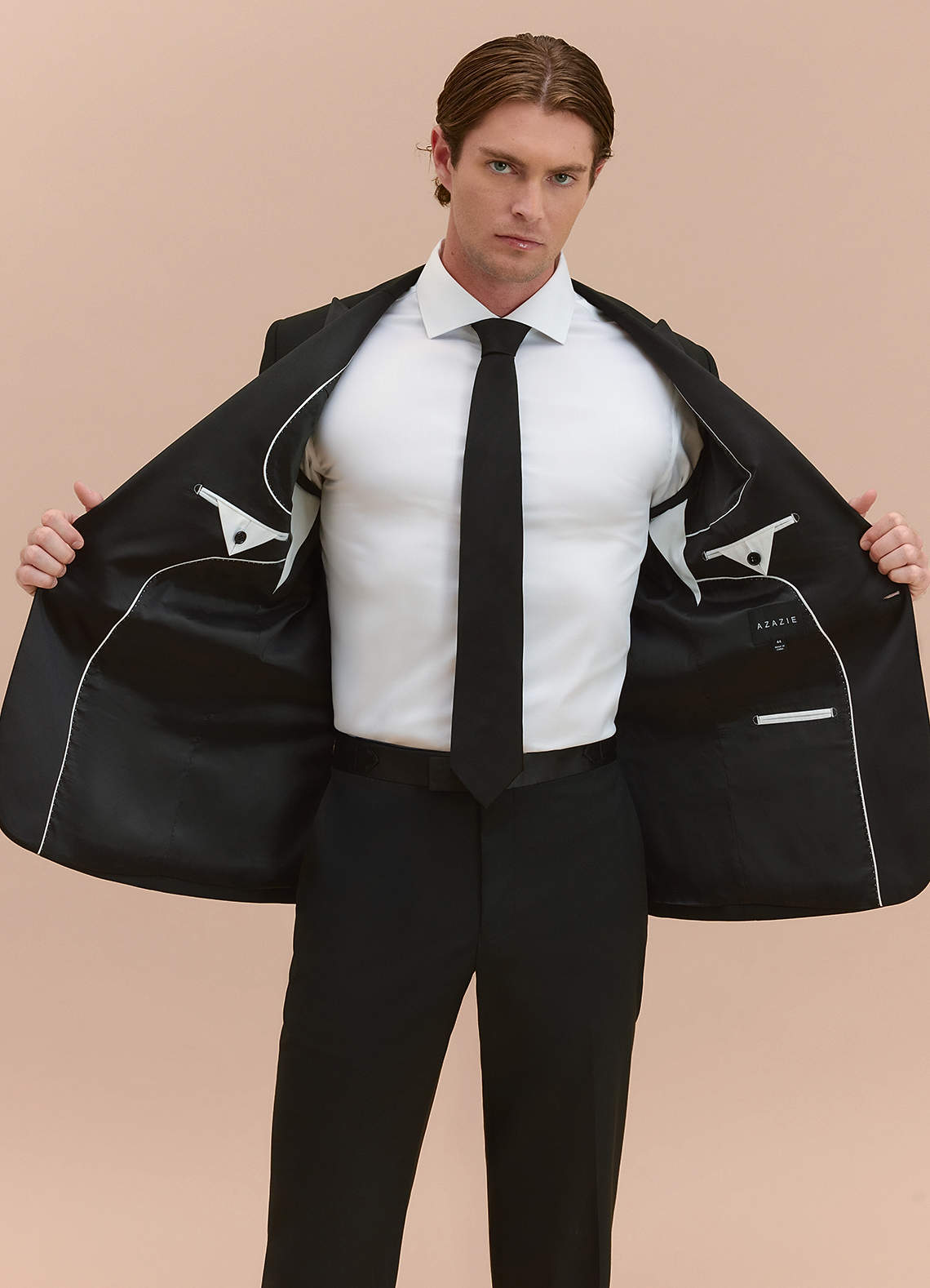 front Hudson Black Peak Lapel Tuxedos Jacket