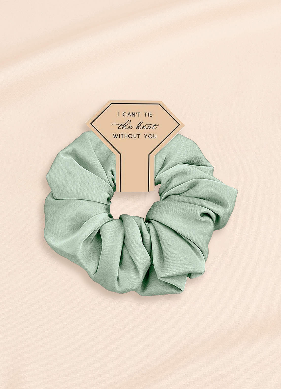 front Six-Piece Bridesmaid Stretch Satin Over Size Scrunchie Set