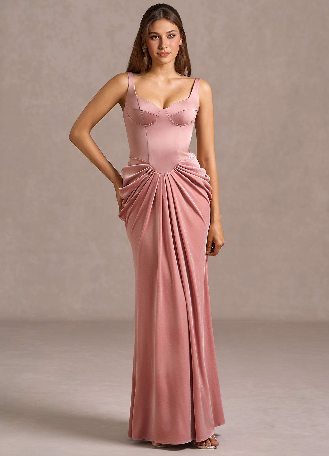 Vestido Rosa Claro Largo Pristina image1