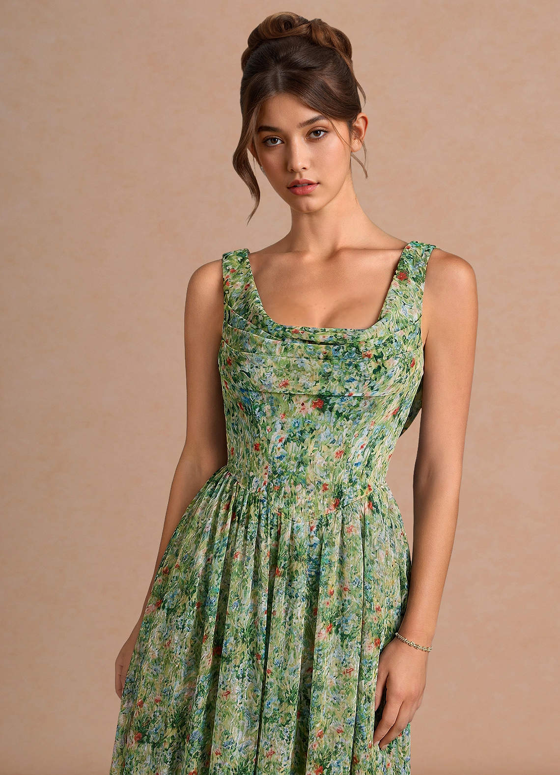 assi dress in green vintage floral Rodebjer Assi Dress