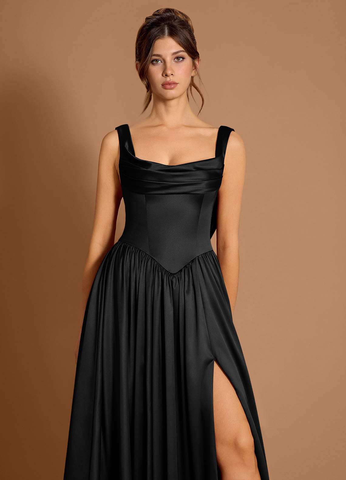 chinese dress ladies Colette Premium Long Sleeved Ribbed Knit Maxi Dress in Slate