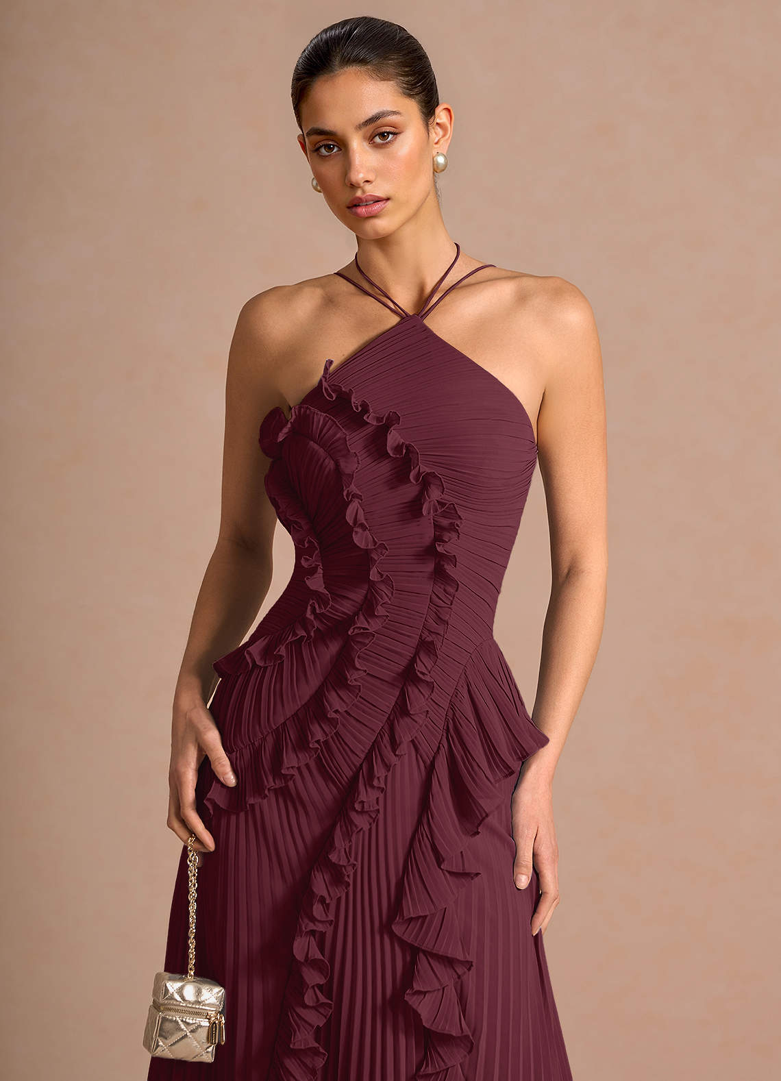 Hatsu Wine Maxi Dress image4